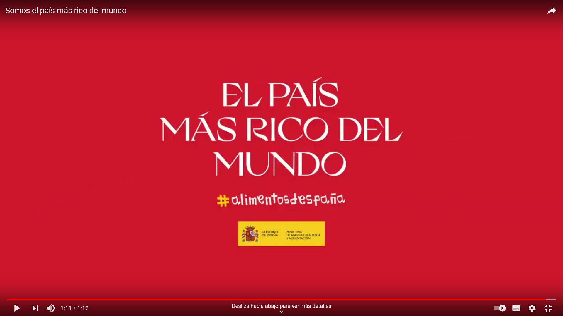 «El país más rico del mundo», gran campaña de promoción de los alimentos de España